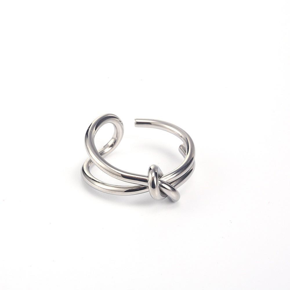 Open Adjustable Korean Knot Ring - Retro, Simple, Niche Design for Index Finger