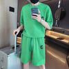 Conjunto Esportivo Moderno Masculino: Conjunto Casual de Duas Peças: Camiseta de Manga Curta e Shorts de Verão