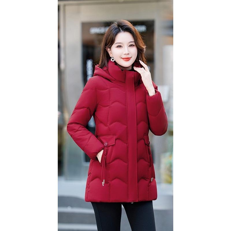 Mid-length Slim-fitting Cotton-padded Clothes, Fashionable and Age-reducing, Versatile Thickened and Warm Cotton-padded Jackets