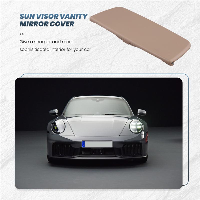 A16P-Sun Visor Vanity Mirror Cover For Boxster Cayman 981 982 For Porsche 911 991 718 ,982857551 ,982857551T 982857551CD