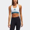 Adidas Dont Rest Alphaskin Bra Letter Logo Print Medium Support Quick-Dry Sports Bra Women Underwear Light-Blue GM2818