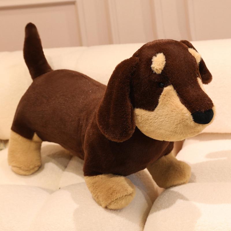 Cartoon Soft Dachshund Dog Doll Plush Toy Puppy Dog Doll Children Soothing Rag Doll Male Birthday Gift