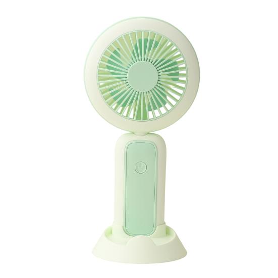 

Foldable Handheld Fan with Night Light USB Rechargeable Mini Fan for Desk Dorm Portable Quiet Fan for Students Office Travel зелёный