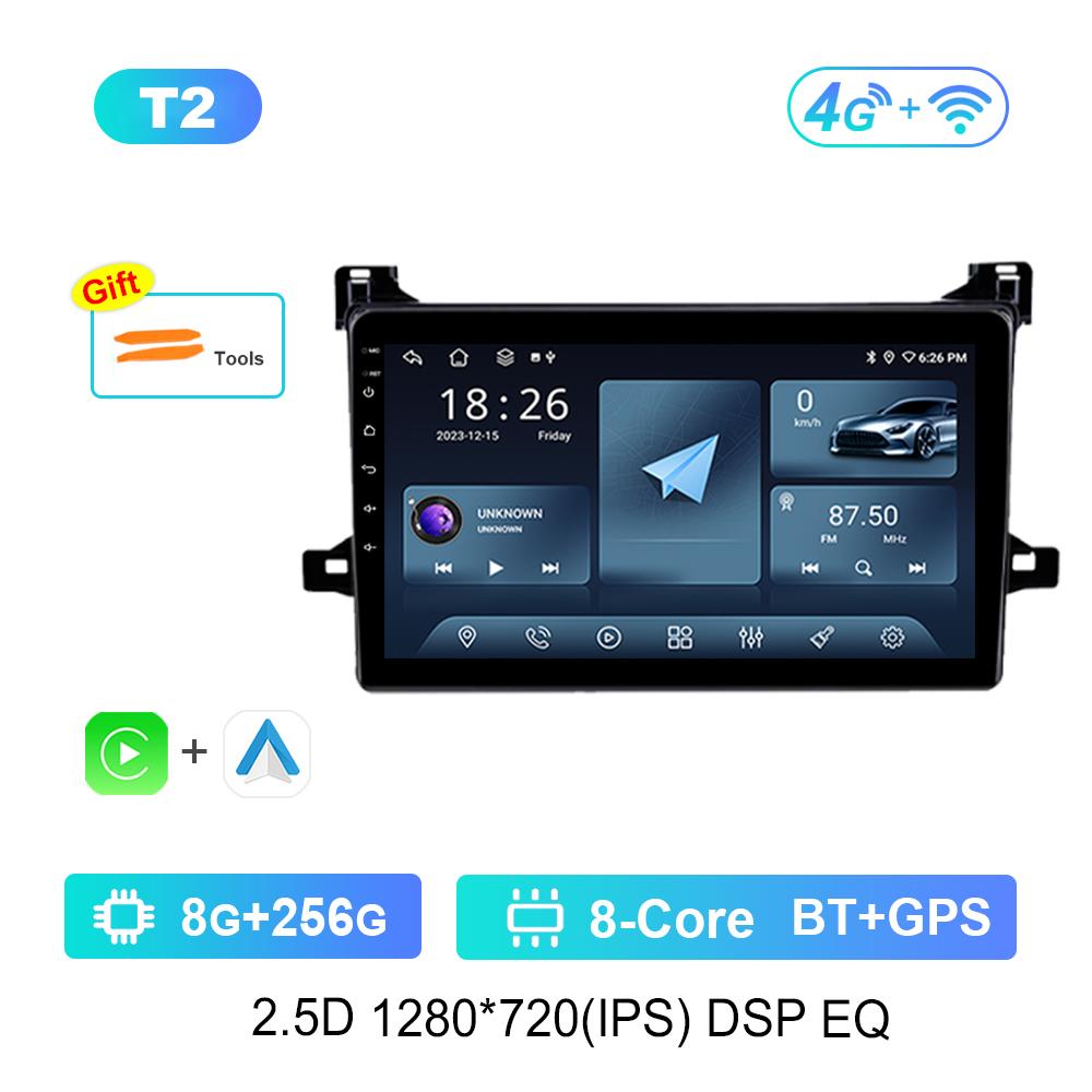 Android Auto Car Radio Multimedia Player 9 Inch for Toyota Prius XW50 2015 - 2020 WiFi GPS Navigation 4G Split Screen Head Unit