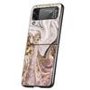Vintage Marble Hard PC Phone Case For Samsung Galaxy Z Flip 7 6 5 4 Black Cover For Galaxy Z Flip 3 Foldable Shell Fundas Capas