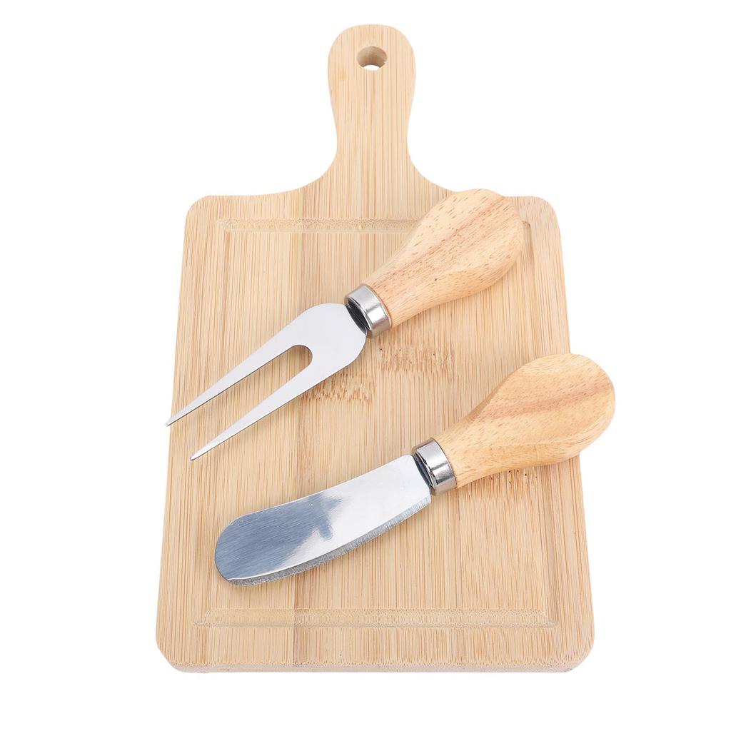 Cheese Board Set Exquisite Square Wood Charcuterie Board with 2 Tools for Party Baby Shower Wedding Present
