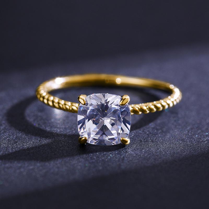 MODIAN Inele de nuntă din argint 925, de lux, pătrată, tăiată cu pernă, CZ, inele pentru femei, bijuterii de logodnă