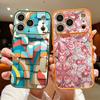 Magnetic Retro Flowers Patterned Phone Case For iPhone 17 Pro Max 16 15 14 13 Pro Max For Magsafe Wireless Charge Hard PC Cover