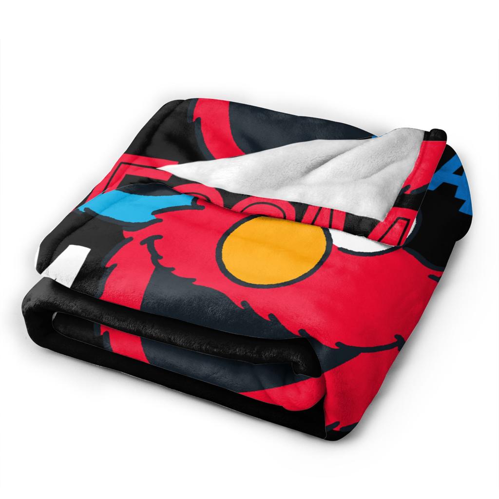 Cookie Monster & Elmo Sesame Street Blankets Plush Novelty Warm Throw Blanket for Home Autumn/Winter