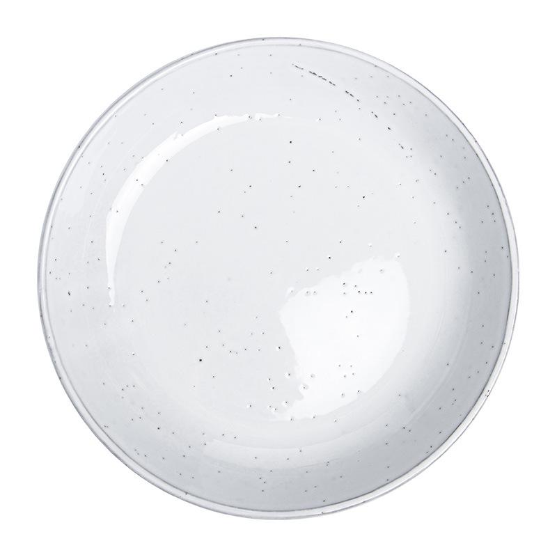 Retro Ceramic Deep Plate Household Tableware Vegetable Plate Salad Plate Mixing Noodle Plate Western Food Plate Pasta Plate Kitchen Vegetable Plate