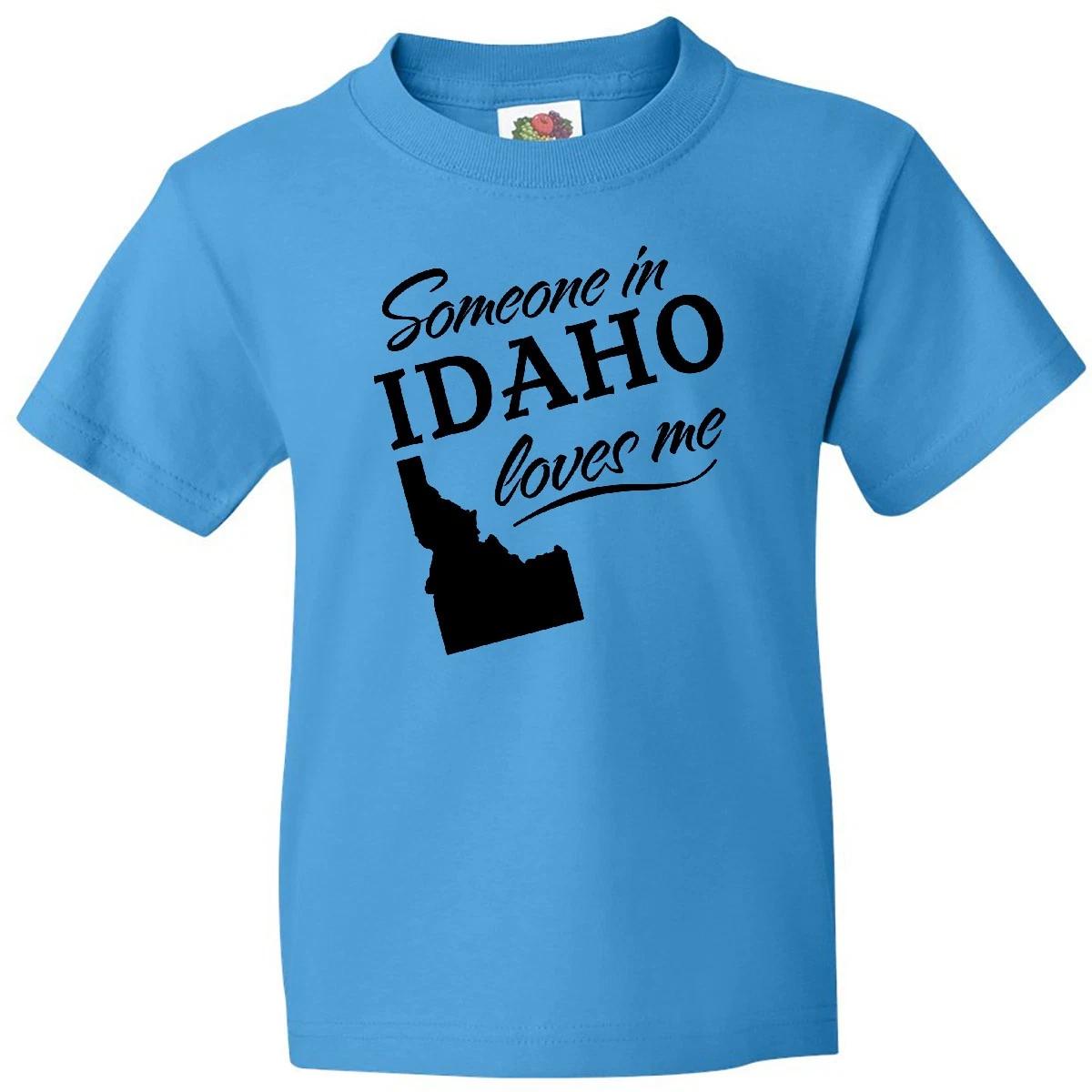 Inktastic Someone In Idaho Loves Me Youth T-Shirt Home Family Grandparents Kids 150