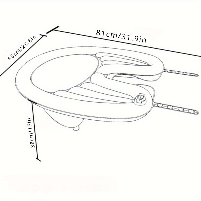 1 Stück Handwaschbecken für Haare, aufblasbar, für ältere Menschen und Schwangere, faltbar, PVC-Material, Shampoowerkzeug mit Ablaufschlauch