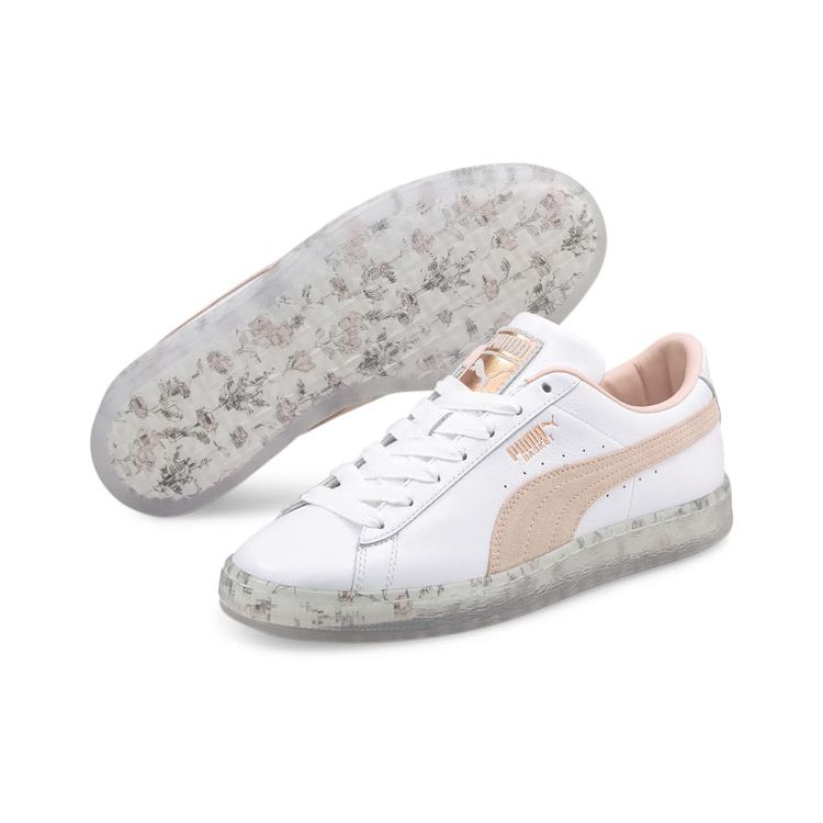 Puma  Basket In Bloom - Cloud Pink Women Sneakers White 380117-01