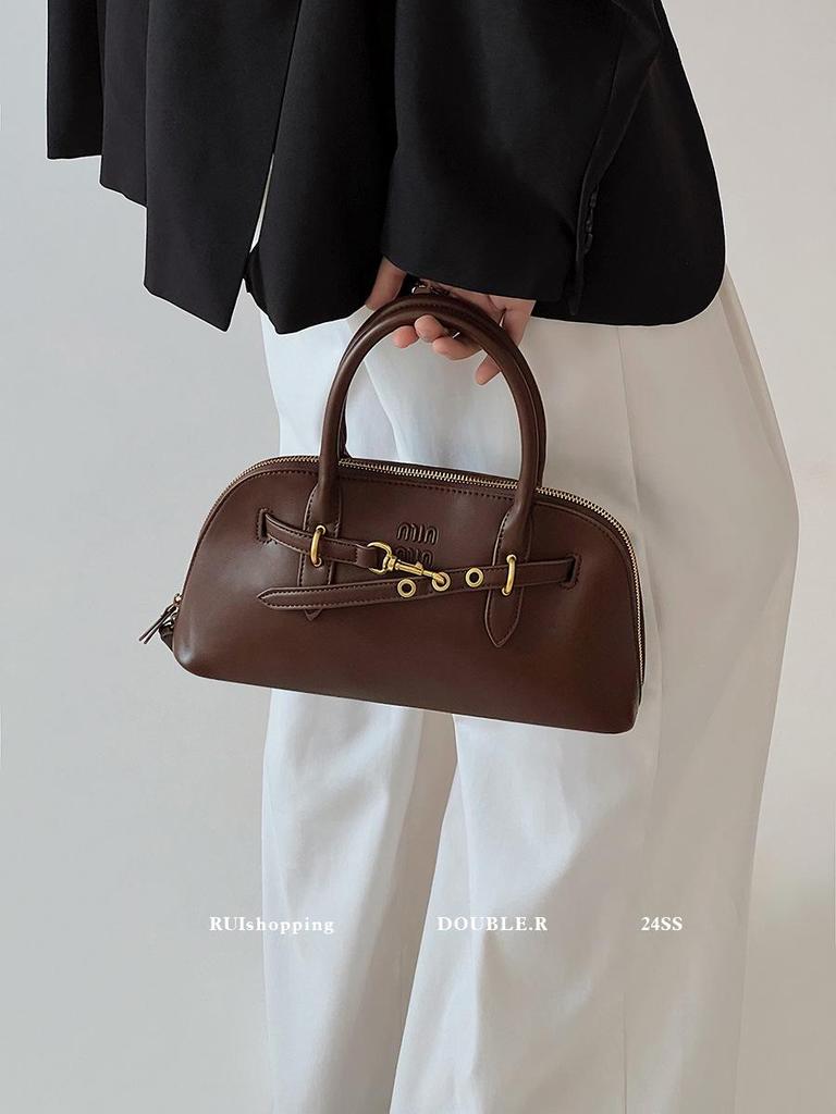 Miu Aventure Retro Leather Briefcase and Handbag