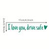 Car Stickers and Decals Rearview Mirror Decal I Love You Drive Safe Emblem Labels for Truck Bumper Vehicles Exterior Decor