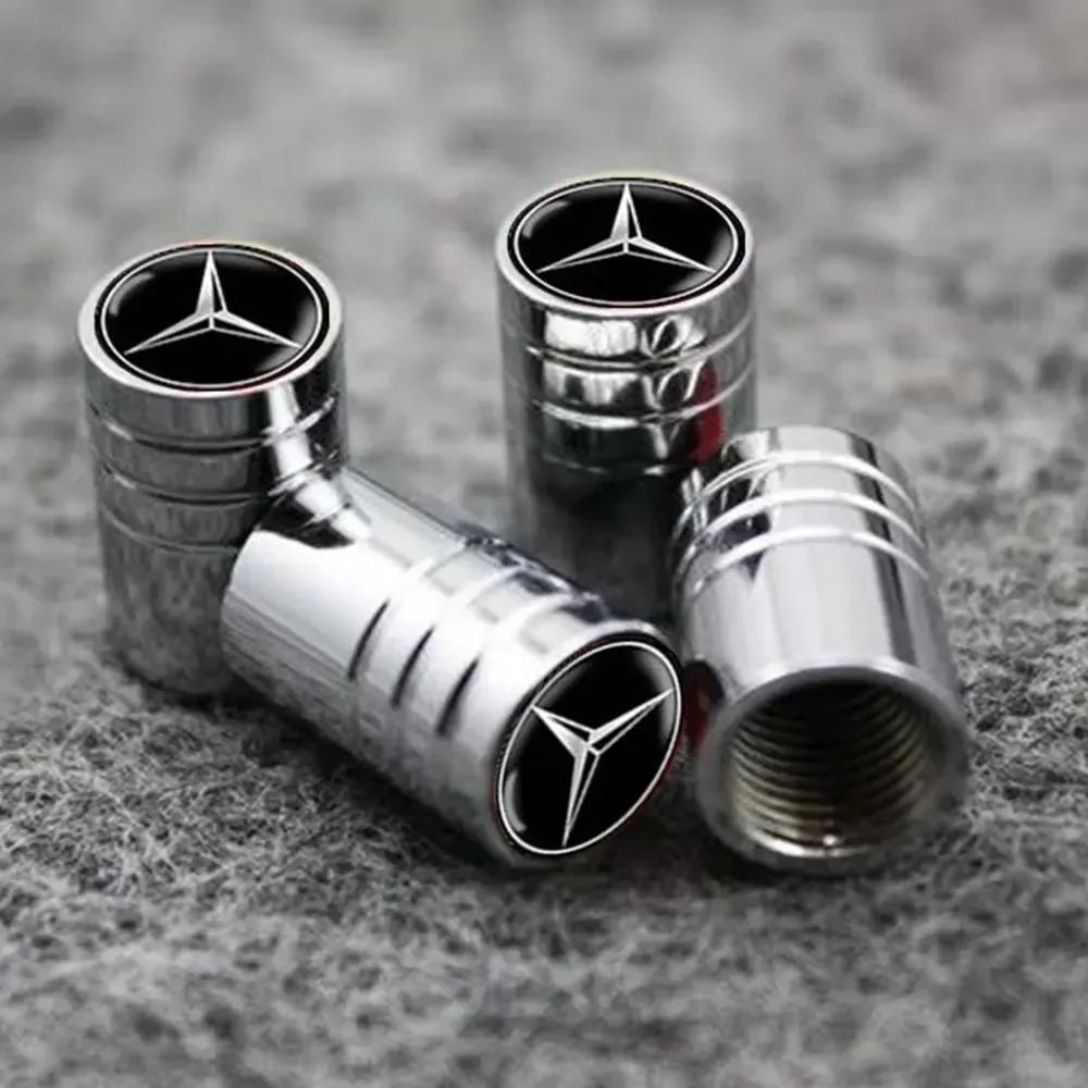 

C200 E200 For Mercedes Benz 4pcs Metal Plating Car Truck Bicycle Tire Valve Caps Rim Stem Cap Valves For Mercedes Benz AMG C E S