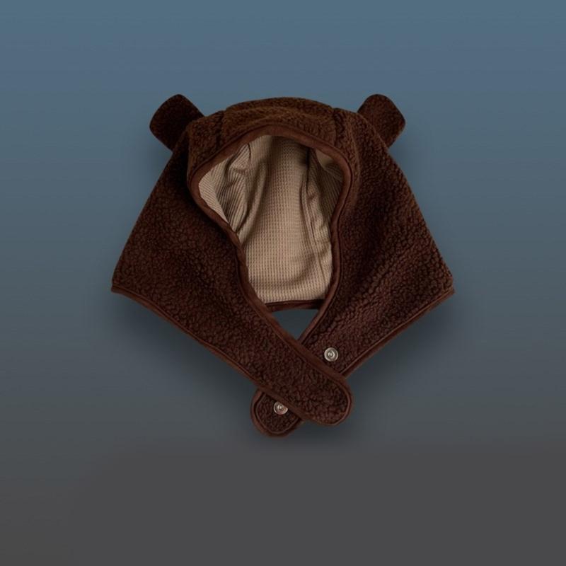 Breathable Head Cover with Button for Outdoor Sports Adjustable Hat with Horn Moisture Wicking Hat for Outdoor Activity