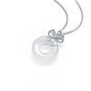 Bow Safety Buckle Necklace Chalcedony Simple and Fashionable Versatile Collarbone Chain for Girlfriend and Girlfriend Gifts