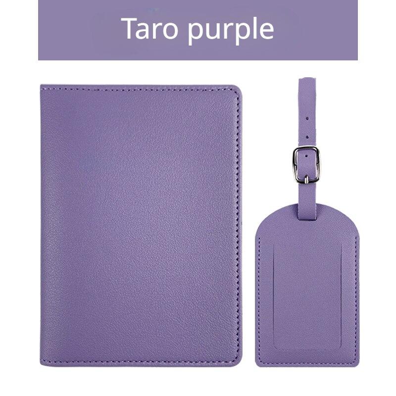 

Сплошной цвет из искусственной кожи, багажная бирка, держатель для паспорта, набор, защитный чехол для паспорта, Защитная крышка для путешествий, портативный держатель для кредитных карт, удостоверение личности