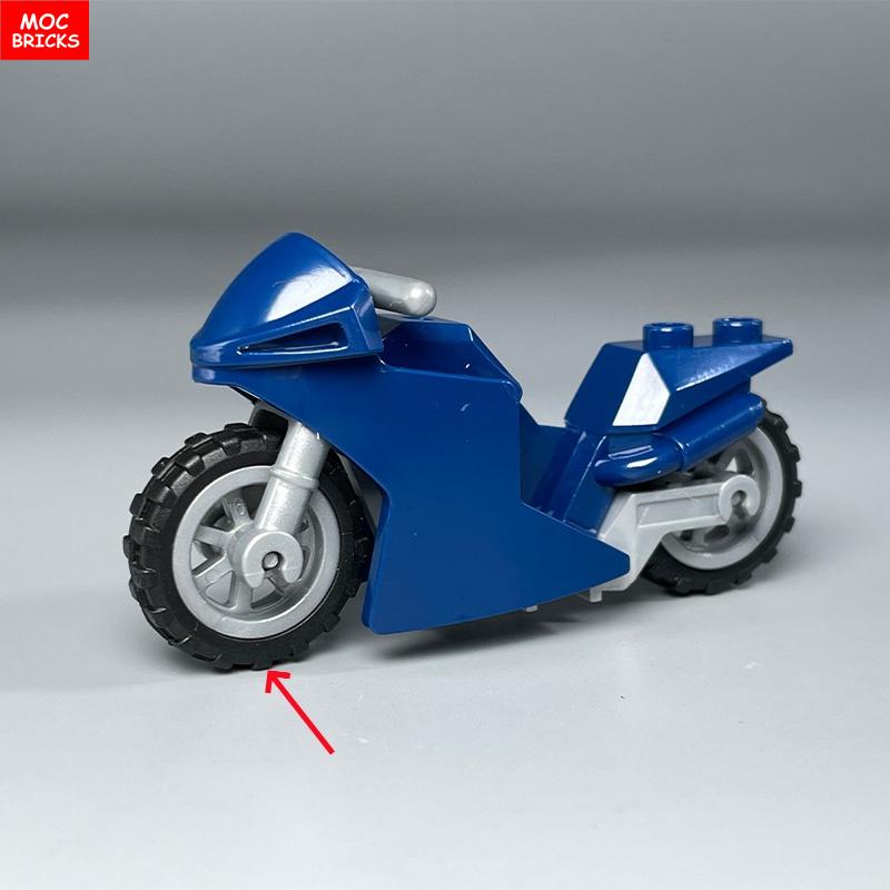 MOC Steine Motorradräder Reifen 50861 50862 21mm City Bausteine Kinderspielzeug Geburtstag Kind Weihnachten Geschenke