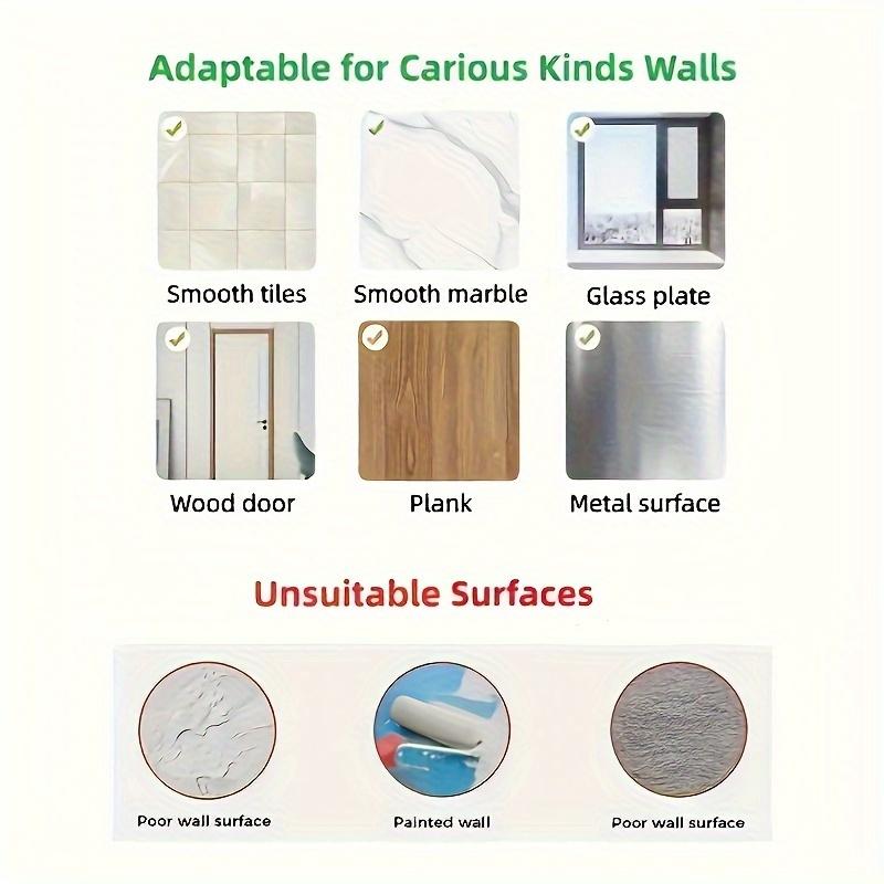 Adhesive Spray Bottle Hook Wall Hooks Without Nails, Adhesive Hooks for Bathroom and Kitchen, Curtain Rod Hooks
