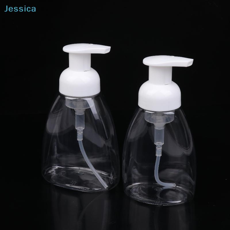 Foam Dispenser Bottles - Clear/White Plastic Press Pump Bottles for Hand Soap, Shampoo Travel Refillable Containers