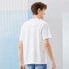 Qipai Herren T-Shirt mit Aufdruck aus flüssiger Ammoniak-Baumwolle
