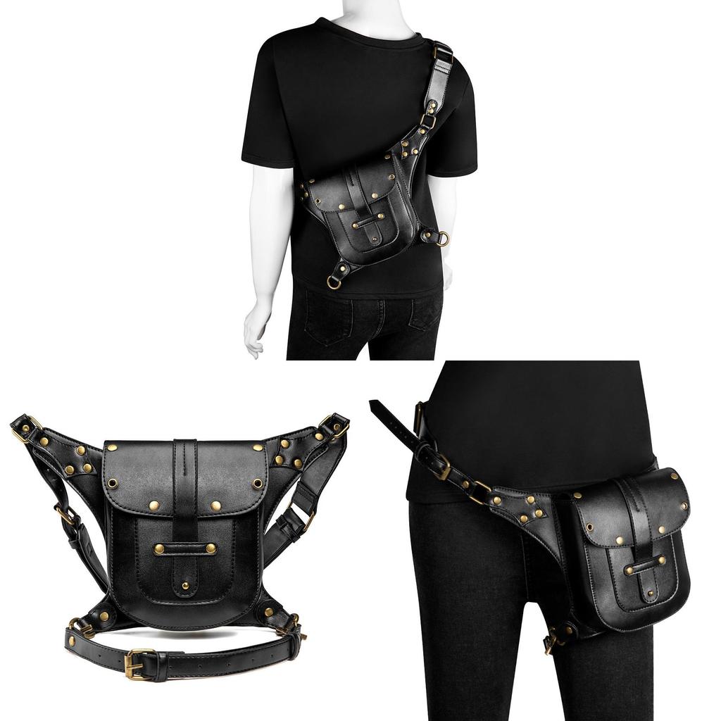 Streetwear Pu Punk Style Small Crossbody Bag For Women And Men