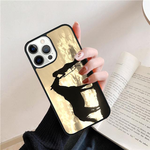 Sunset Cowgirl Horse Silhouette Cover For iPhone 17 Air 15 16e 14 13 12 Pro Max 11 Pro Max Plus Phone Case Coque