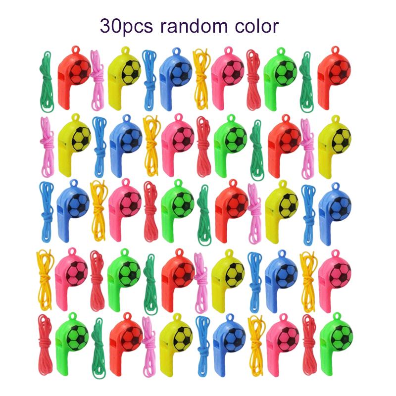 5~30pcs Plastic Whistle Football/Smiley Face Pattern Cartoon Cute Cheerleading Cheering Props Sports Judge Event Supplies TMZ