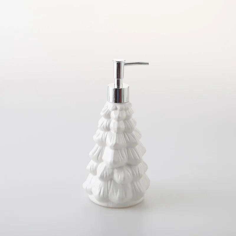 Ceramic lotion bottle Christmas hand lotion creative 3D hand-painted press bottle shampoo shower gel bottle bathroom accessories