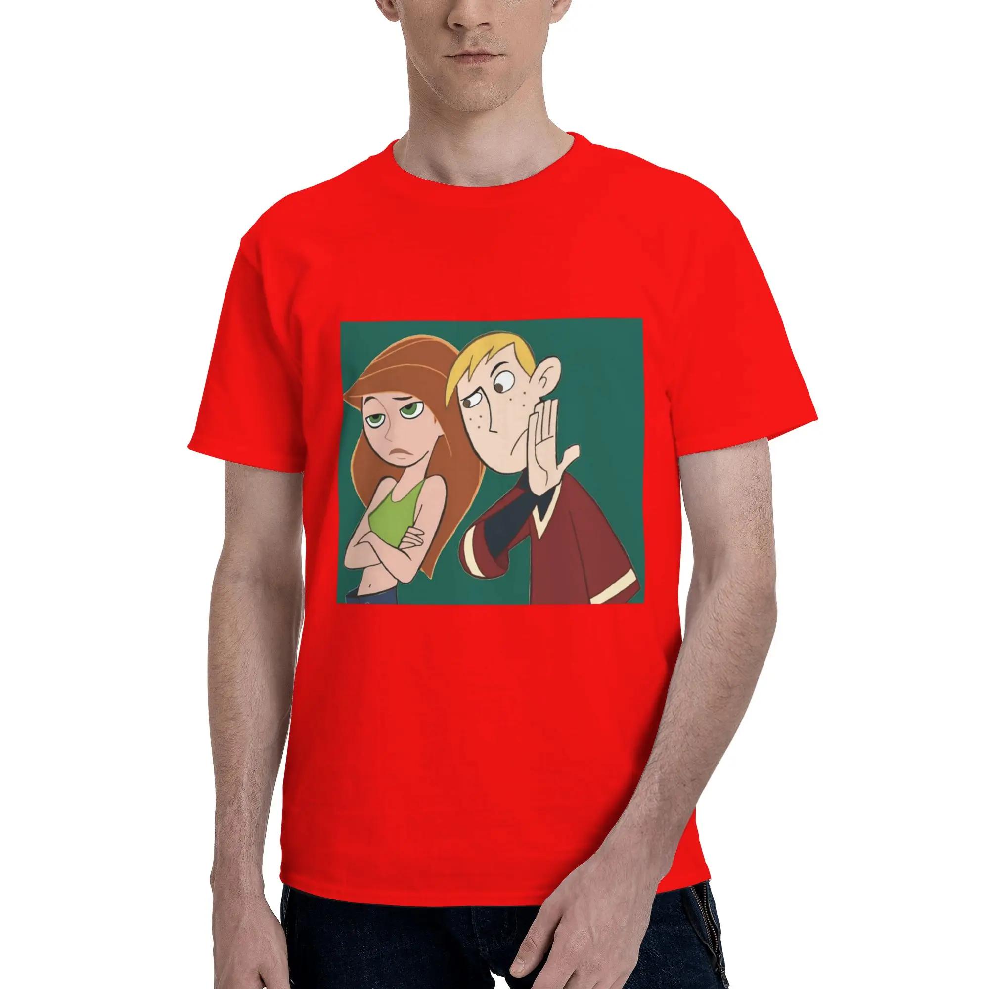 Kim Possible 100 Cotton TShirt Mens Oversized T Shirts Men Crew Neck Short Sleeve S6XL S
