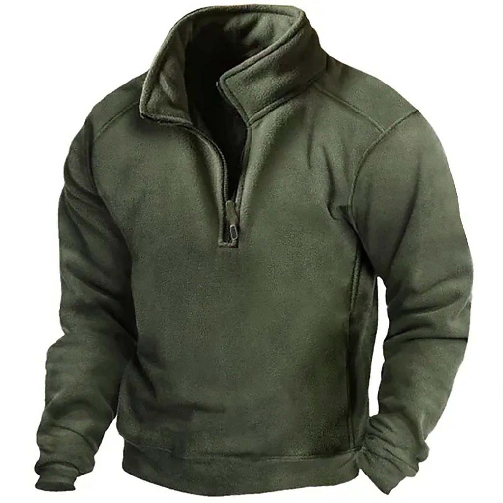 Spring And Men's Standing Collar Sweatshirt Is Outdoor Casual Sweaters Tops