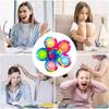 Tie Dye Blume Fidget Spinner Pop It Blase zum Drücken Sensorisches Spielzeug Stressabbau ADHS Angst Hand Spinner Kinderparty Fidget Geschenk