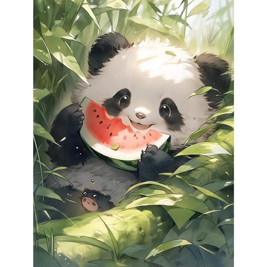 Panda Full DIY 5D Round Drill Gem Art Diamond Painting Kits for Adults/Beginners Gift Idea Home Decor Diamond Painting Gem Art