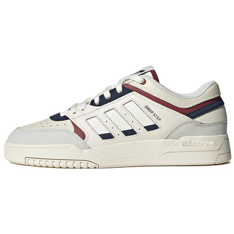 Adidas Originals Drop Step Low Leather Suede Non-Slip Shock Absorbing Durable Lightweight Low-Top Skate Shoes Unisex Sneakers Beige GW9728