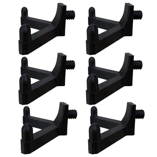 6Pcs Storage Shed Hooks for Suncast/for Craftsman Shed Black J-shape Tool Hangers Plastic Shed Garden Organization Accessories for Garage Wall Shed