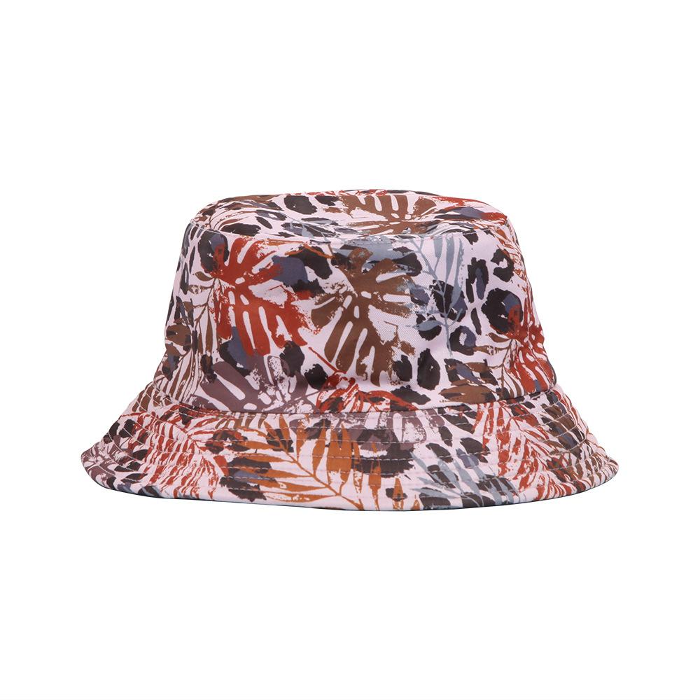 Hat Versatile Style Leaf Printing Womens Sunshade Hatscaps Fishermans