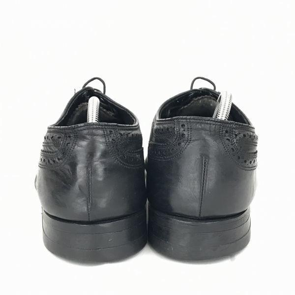 80s-90s Vintage USA FLORSHEIM Leather Goodyear Welt Wingtip 27.5 black(USED)