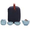 Ruyao Ge Kiln Portable Travel Tea Set Kuaike Cup One Pot Two Cups Brewing Teapot Tea Can Customization