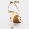Fashion Gold Patent Leather Ankle Buckle High Heeled Sandals Women Sexy Square Toe Open Toe High Heels Summer Fashion Party Office Shoes