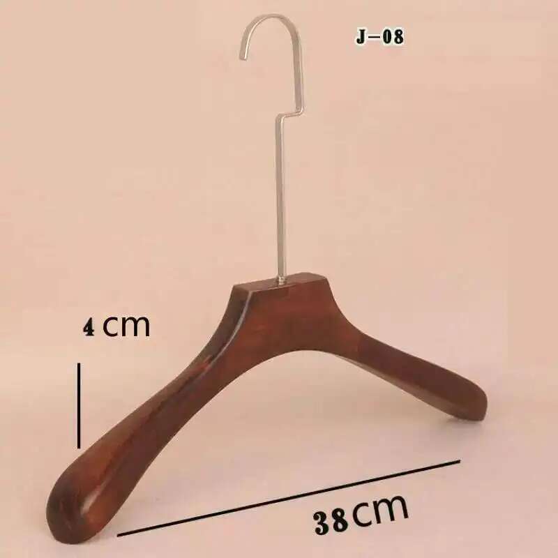 5PCS Wooden Coat Hanger Hooks Solid Wood Skid Proof Clothing Hanger For Adults And Men Store Coat Rack Hanger Rack