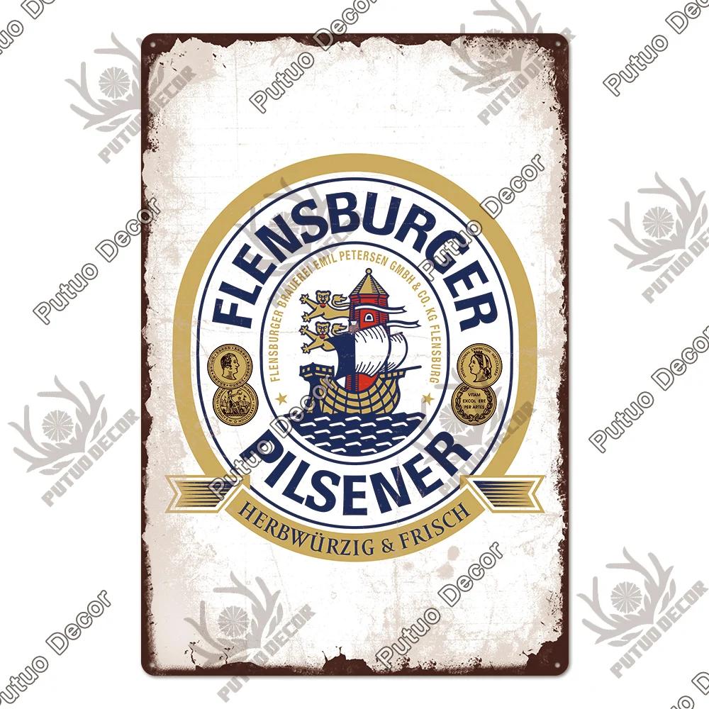 Putuo Decor Germania Beer Brand Metal Sign Plaque Metal Vintage Tin Sign pentru Bar Pub Man Cave Kitchen Club Bar Wall Decor Home