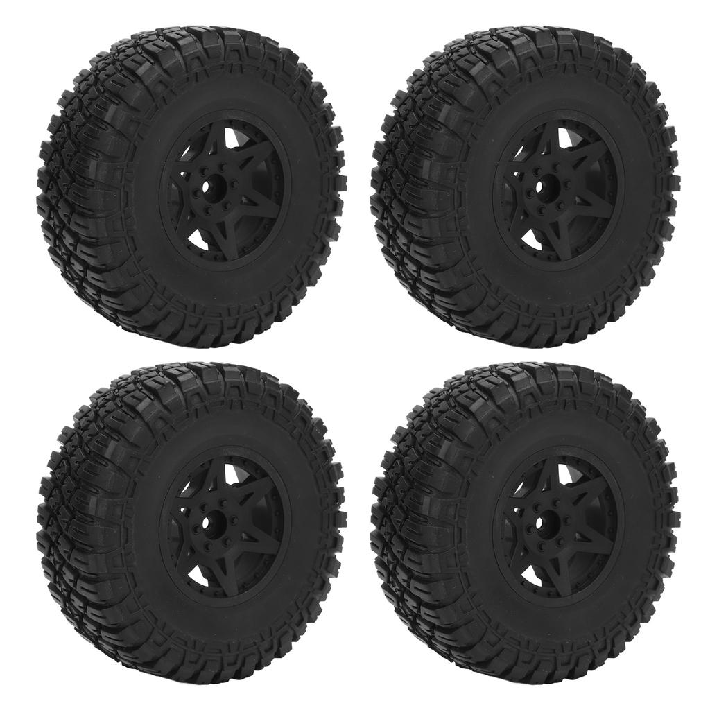4 Pcs RC Short Course Truck Wheels 120mm Diameter Rubber Tire Plastic Hex Hub 1 10 RC Truck Wheels for Slash 4x4 2WD