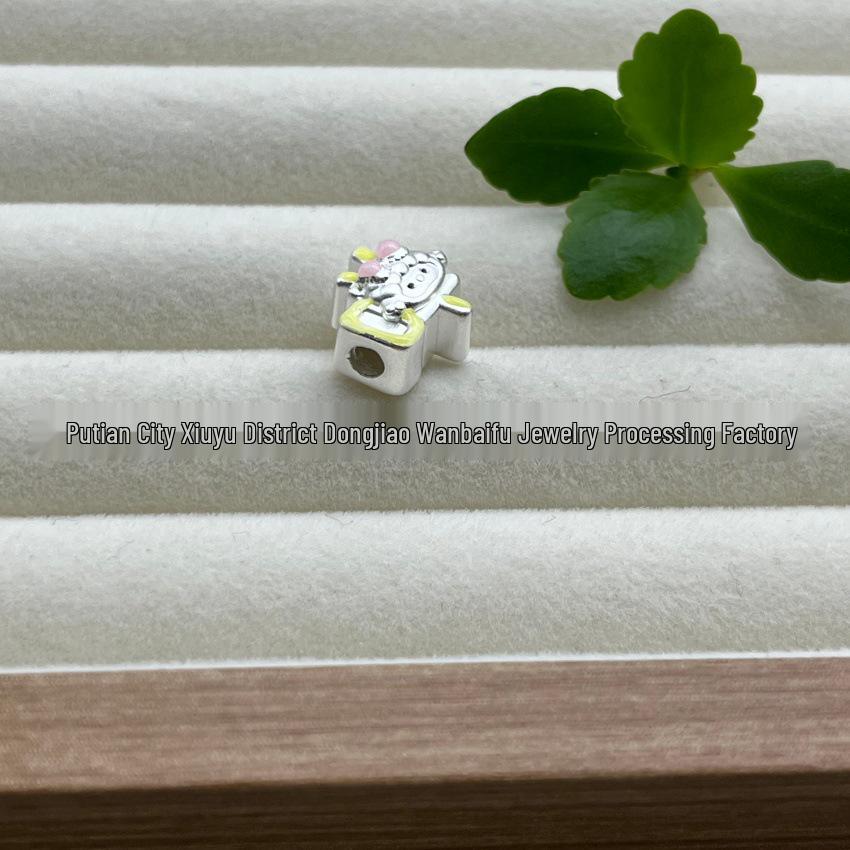 Sterling Silver Enamel Color DIY Accessories: Fu Character, Kitty Cat, My Melody, Winnie the Pooh, Miffy Rabbit