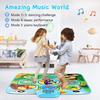 Dance Mat, Electronic Light Up Dance Pad Musical Play Mats Dancing Floor Game Mat Toys with 5 Game Modes (39.4x 34inch) for Girls & Boys Age 3+