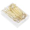 12pcs Gold Electroplating Metal Arrow Shaped Paper Clip Funny Stationery Bookmark Marking Clip