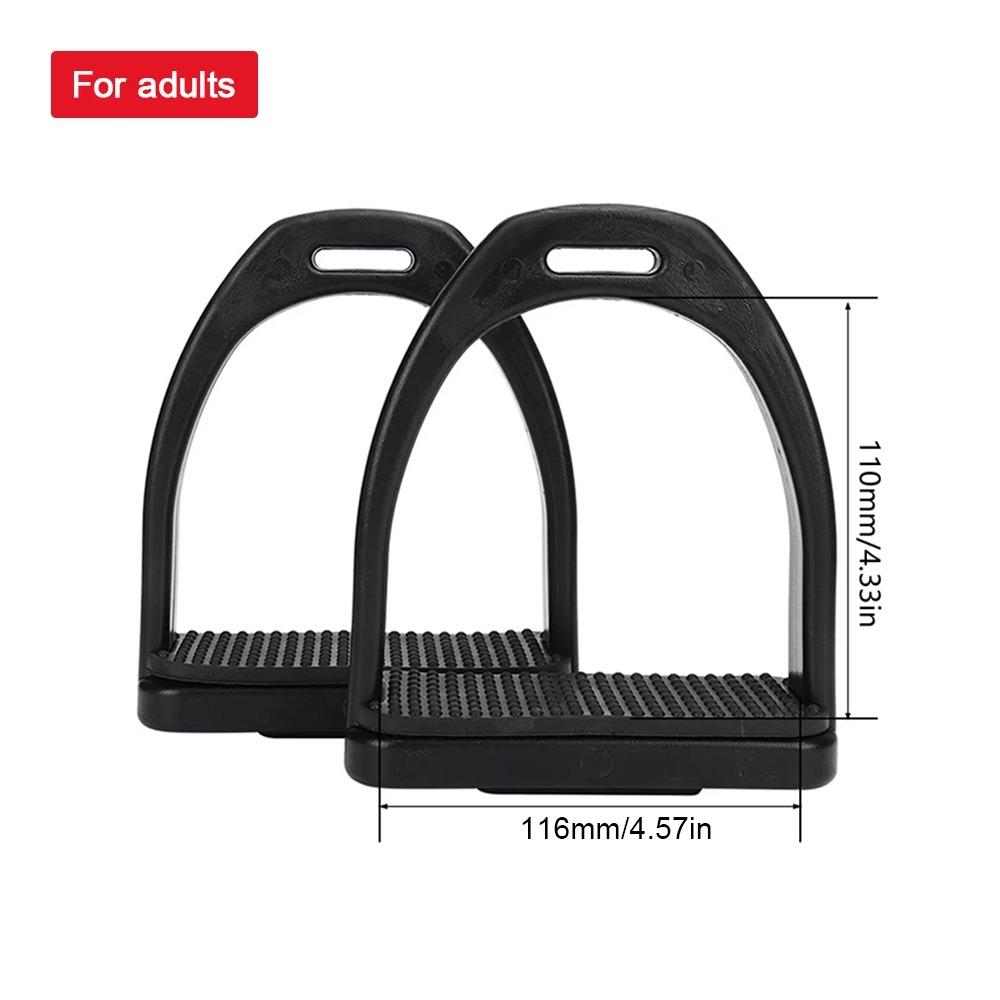1Pair Black Nonslip Saddle Engineering Plastics Equestrian Equipment  Horse Tool Accessories