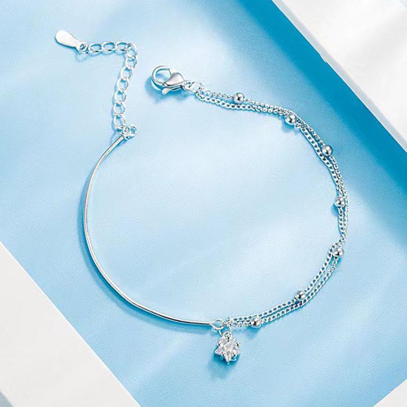 Pentagram Bracelet Girls Light Luxury Niche Double-layer Bracelet High-end Explosion Valentine's Day Gift Starry Sky
