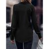 Women's Commuting Style Slim Fit Cardiga Button Double Door Tube Satin Lapel Long Sleeved Blouses & Shirts